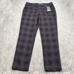 NWT Wit & Wisdom Women's 12 Plaid Absolution High Rise Vintage Skinny Pant Punk